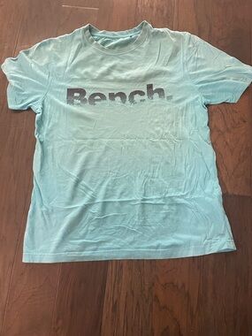 Bench Men's Short Sleeve Logo Tee in Light Aqua